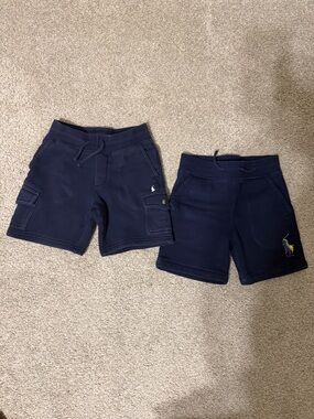 Polo by Ralph Lauren Navy Boys Knit Cargo & Logo Shorts (2-Pack)